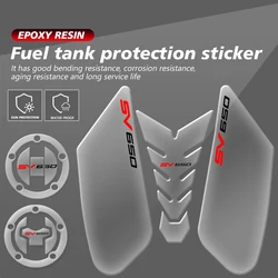 Fit FOR SUZUKI SV650 X SV 650 ABS 2024 2022-2016 2021 Motorcycle Tank Pad Protector Transparent 3D Epoxy Resin Fish Bone Decal