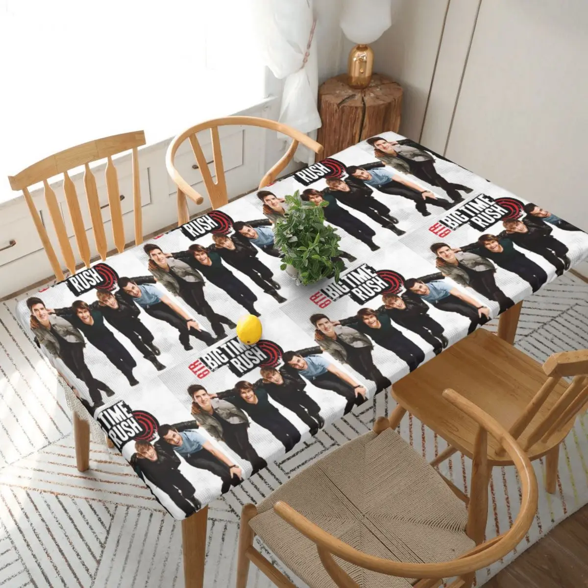 Big Time Rush BTR Custom Rectangular Tablecloth Waterproof Table Cover for Dining Events Table Cloth