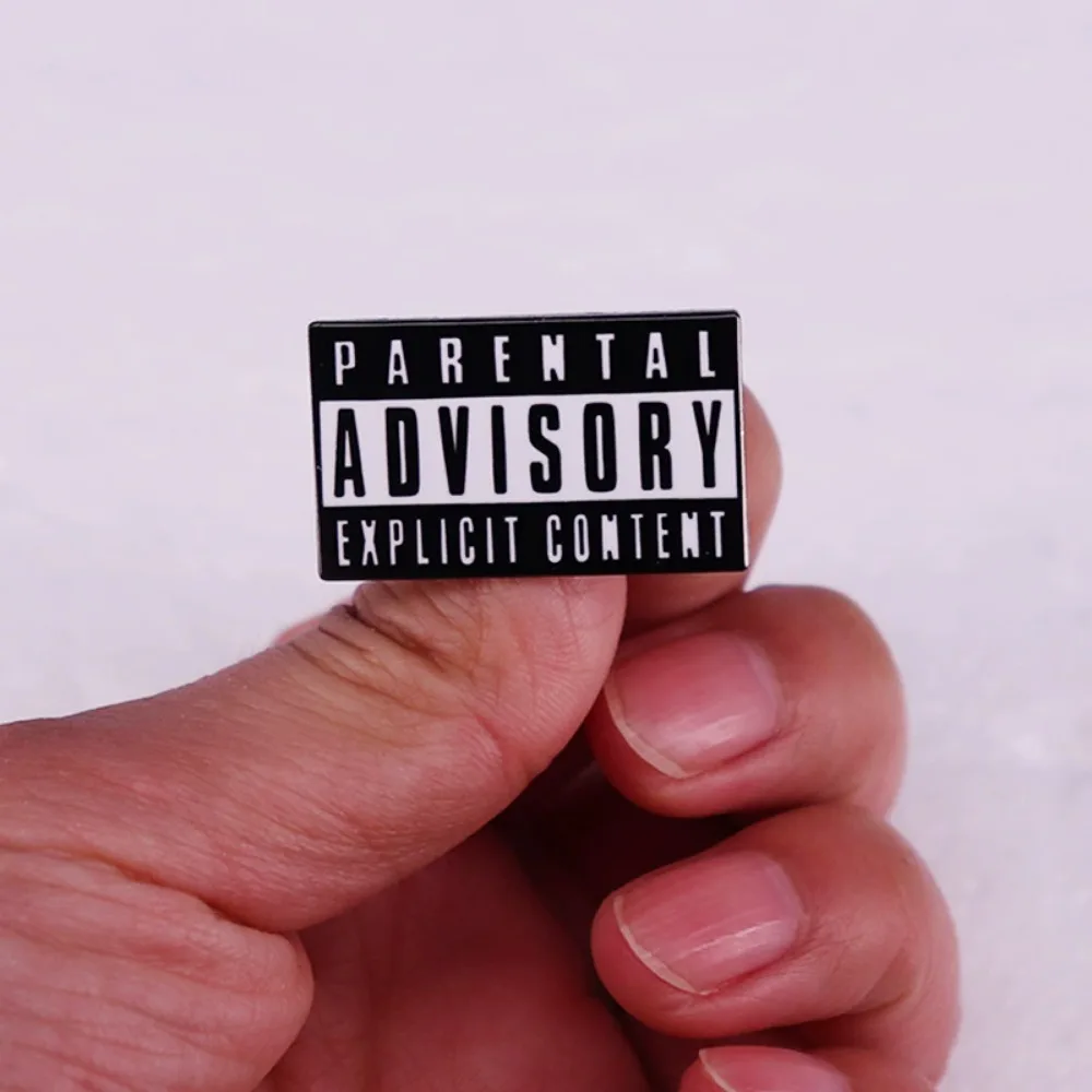 Parental Advisory Enamel Pin Warning Collect Badge Cute Children Gift Jewelry Adorn Backpack Hat Collar Brooches Accessories