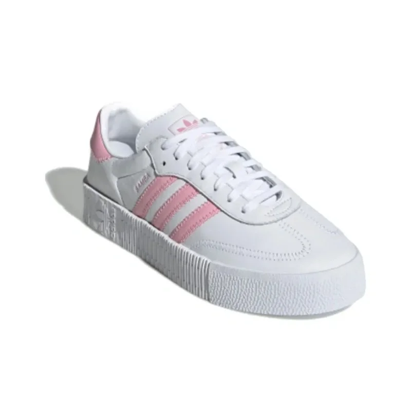 Adidas Originals Samba Women's Exquisite Lace Ballet Style Casual Sneakers Board Shoes Low Top Trend Thick Sole Shock Absorption