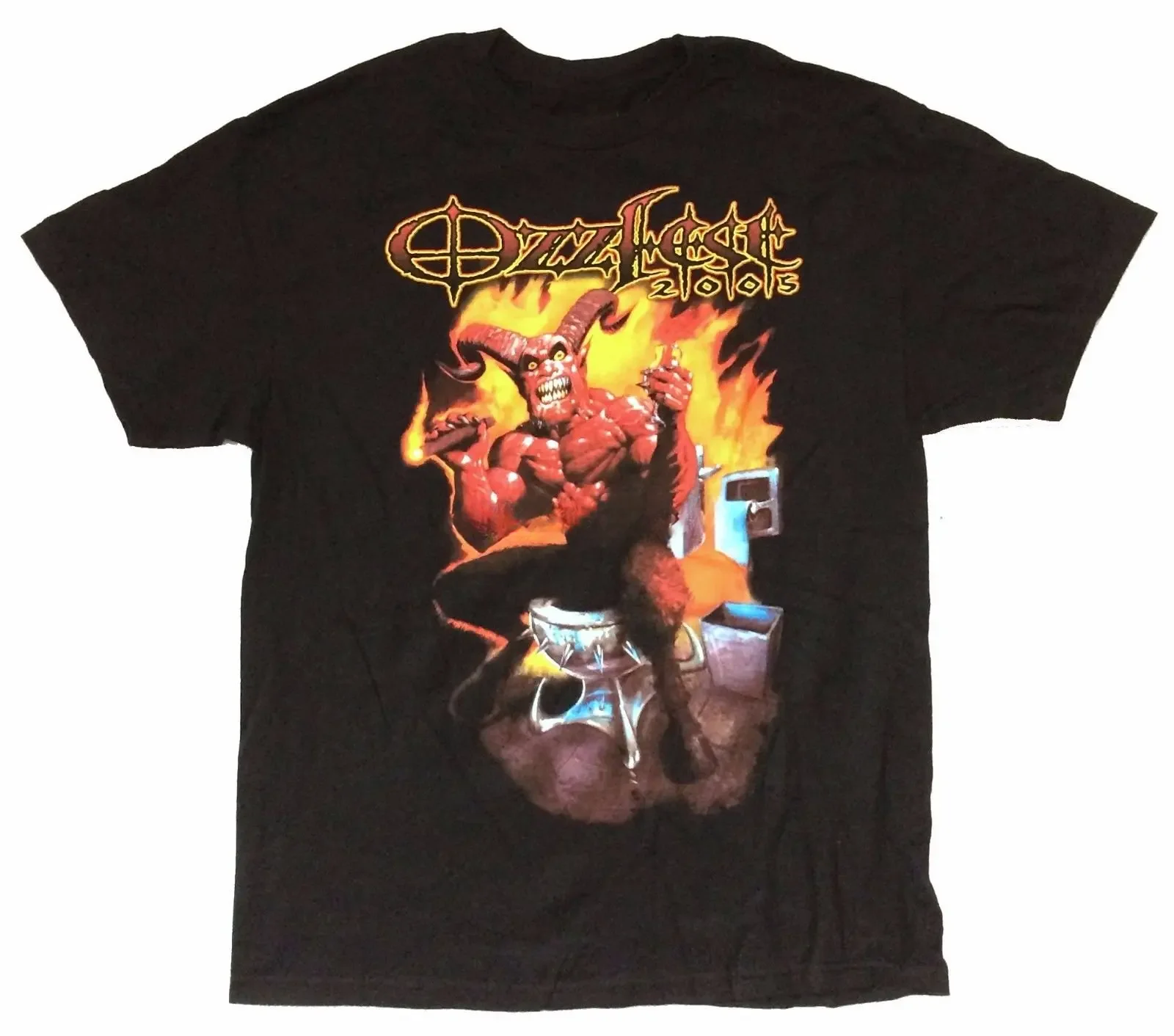 

heavyweight Informal New Arrival vintage funny anime Hot Sale clothes Toilet Demon Ozzfest Black New Winterland