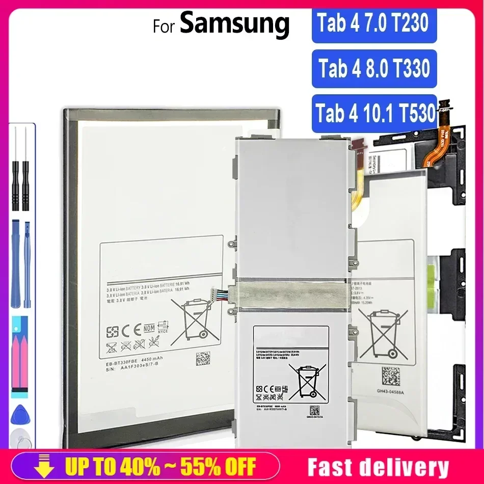 Tablet Battery For Samsung GALAXY Tab 4 7.0 8.0 10.1 SM T530 T531 T535 T330 T331 T335 T230 T231 T235 SM-T530 SM-T535 Battery