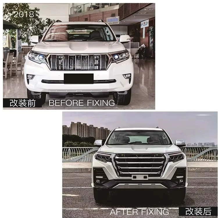 High Quality FJ150 2018-2022 X-Men Style Body Kits Bumper Grille LED 3 Lens Headlamp Tail Lights Body Kit for Toyota Prado