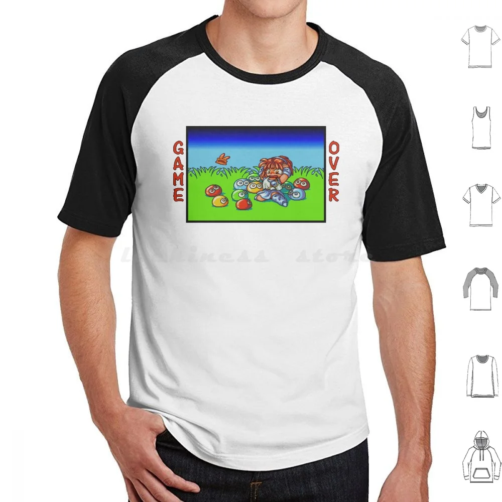 Camiseta Puyo Puyo-Game Over Screen-Genesis, talla grande, 100% algodón, Puyo Puyo Mega Drive Genesis, videojuegos, Gamer, Nerd, Dork