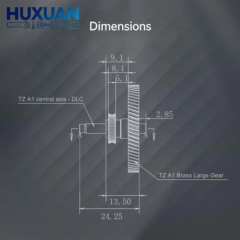 Metal Gear Hardened Steel Wear Resistant All-Metal RNC Nano-Coated for Elevator Mechanical Transmission Accessory Parts