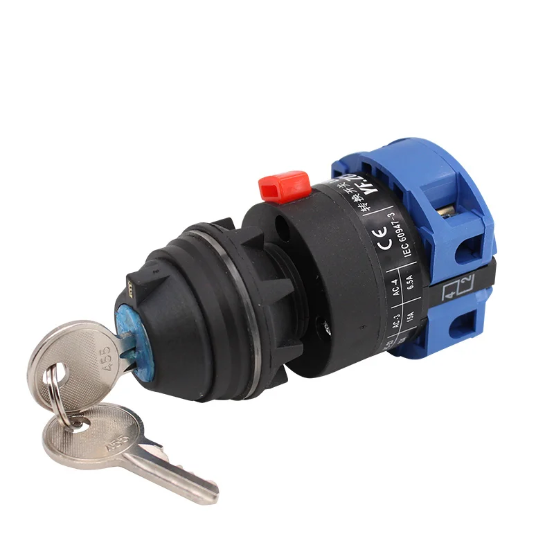 

LW26-25YS1/1S Universal Change-over Rotart Cam Switch 22mm Mounting 0-1 OFF-ON Lock Key Motor Equipment Safety Power Cut-off 25A