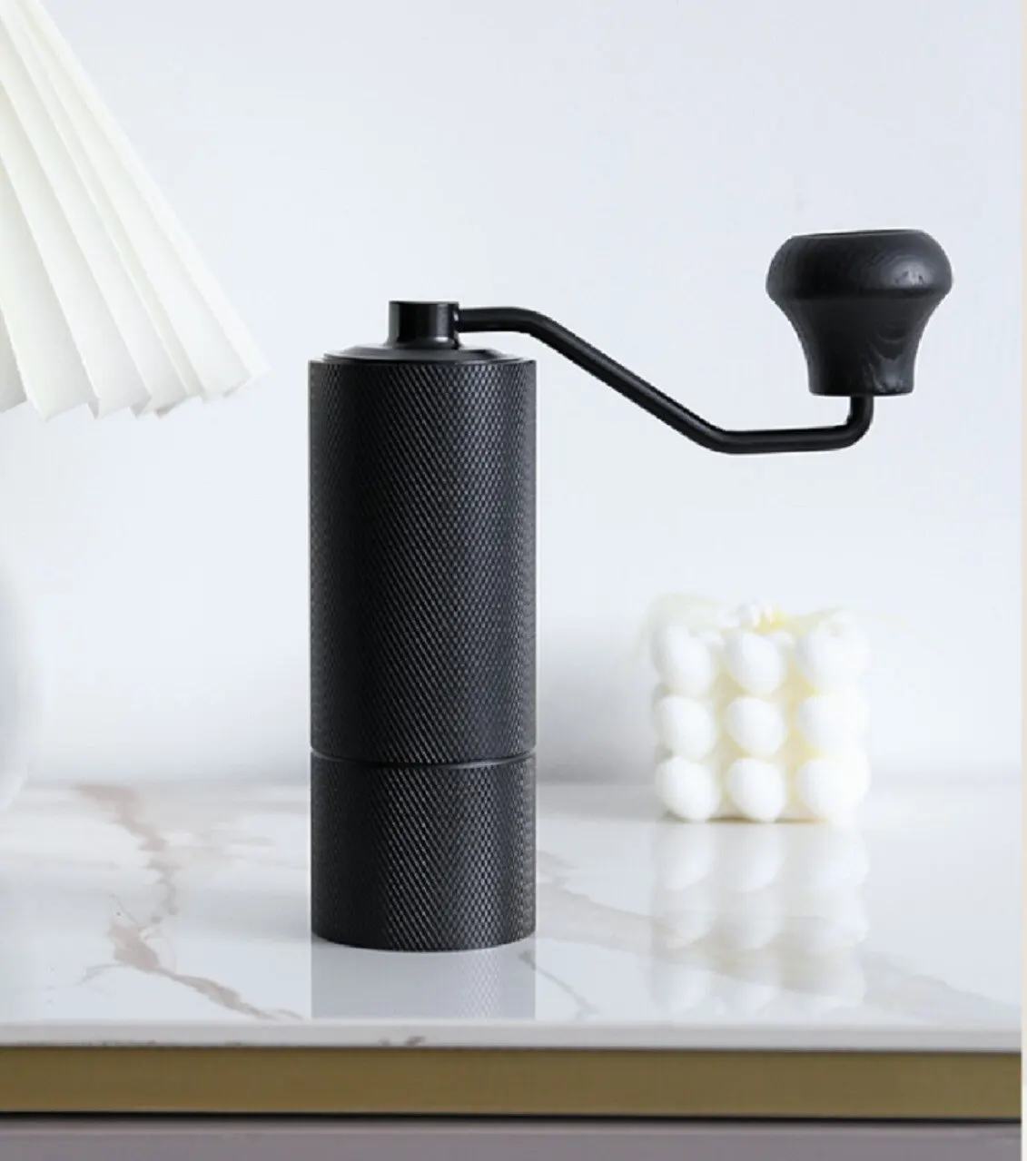 

New Manual CNC Coffee Grinder Burr Inside High Quality Handle Design Portable Hand Grinder With Double Bearing Adjustable