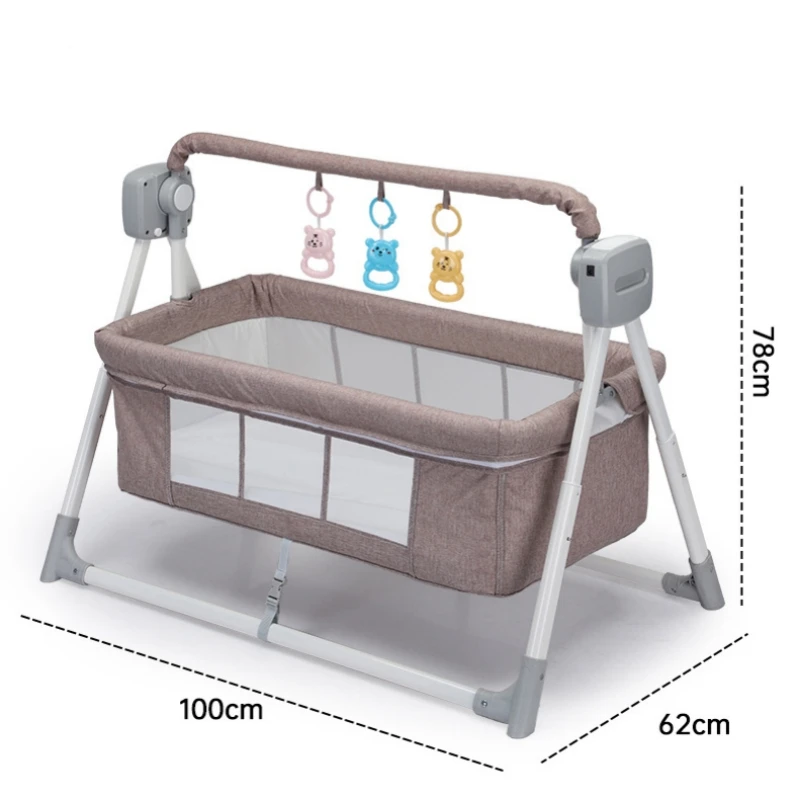 Baby electric foldable shaker multifunctional baby soothing chair for newborns Cradle bed with Bluetooth function