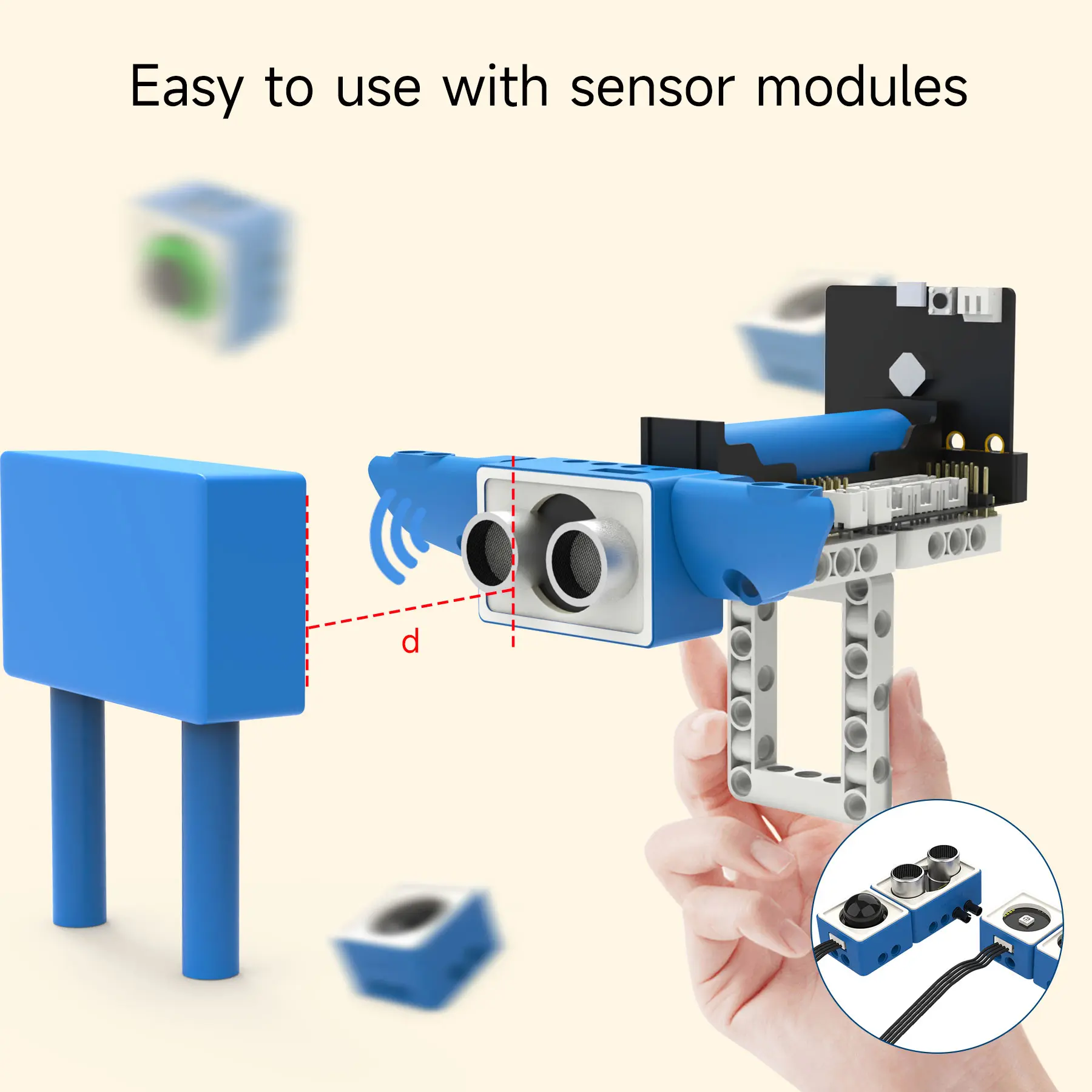 Microbit Expansion Board with Motor Servo Interface and Sesnor Module PH2.0 Port On Board Buzzer RGB Light  Python Programming