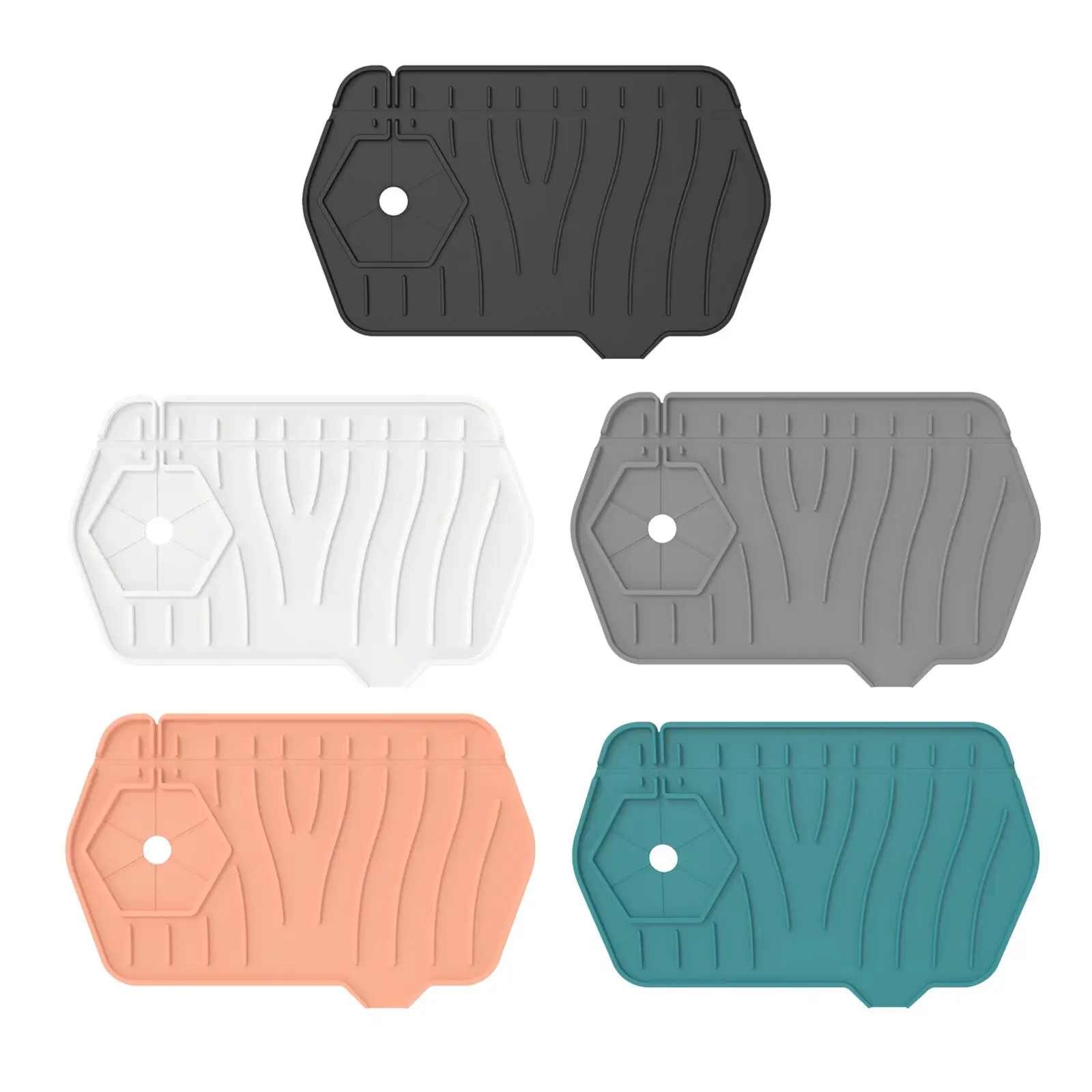 Multifunctional Sink Splash Mat, Kitchen Gadget, Practical, Foldable Faucet Absorbent Pad Draining Pads for Sundries Brush Soap
