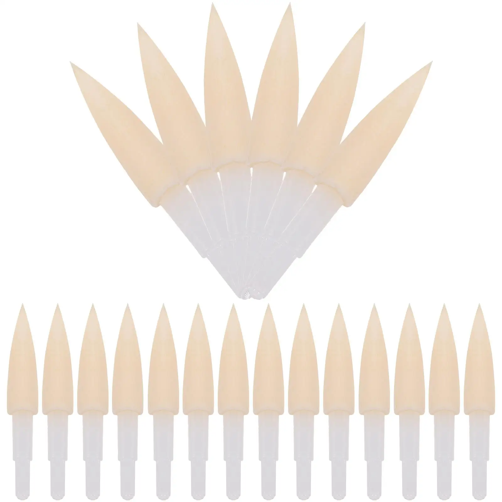 

20 Pcs Watercolor Calligraphy Brushes Sponge Pen Tip Writing Tools White Accessories