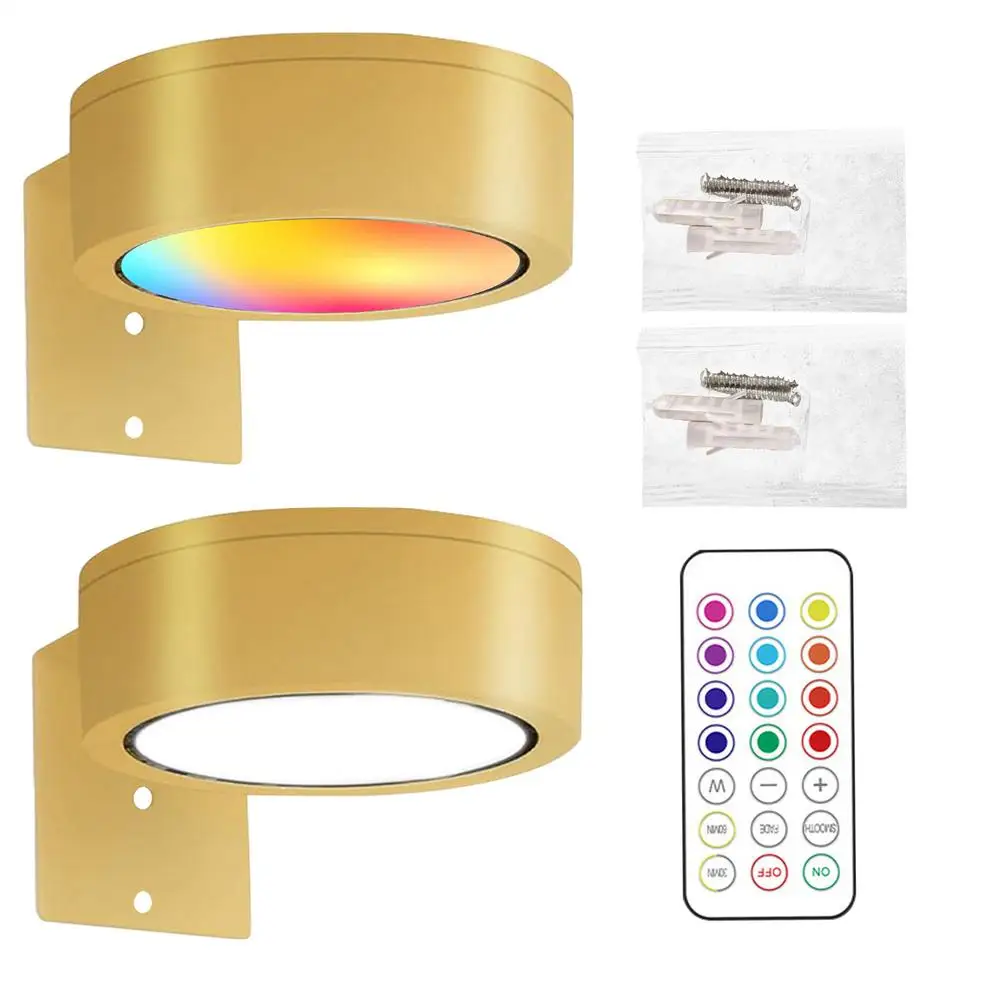 Lampu Tempat Lilin Dinding Magnetik LED Lampu Terpasang Di Dinding dengan Remote Control Lampu Tampilan Seni Lukisan RGB 13 Warna Dapat Diredupkan