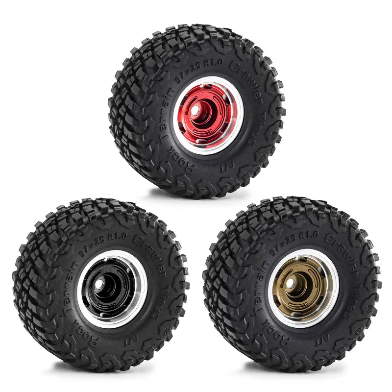 

RCRock crawler1.0Aluminum alloy whirlwind wheel hub+Bailu Chi TireSCX24 FMS24 TRX4M-W191