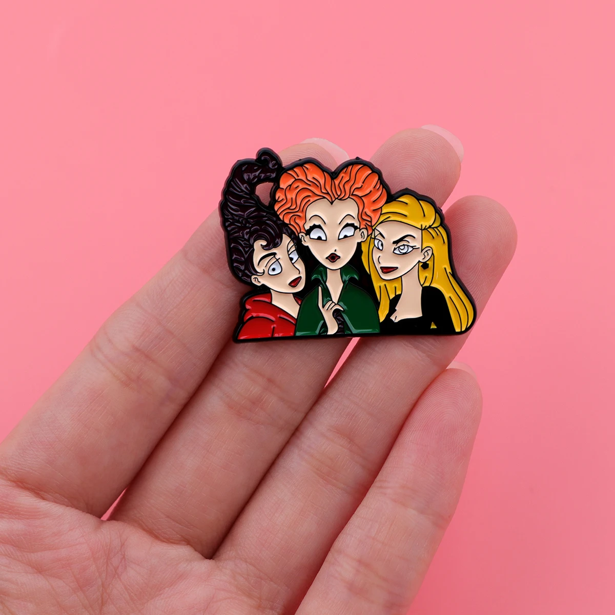 Funny Witch Enamel Pin Movie Badges on Backpack Brooches for Women Lapel Pins Halloween Jewelry Cosplay Accessories Toys Gift