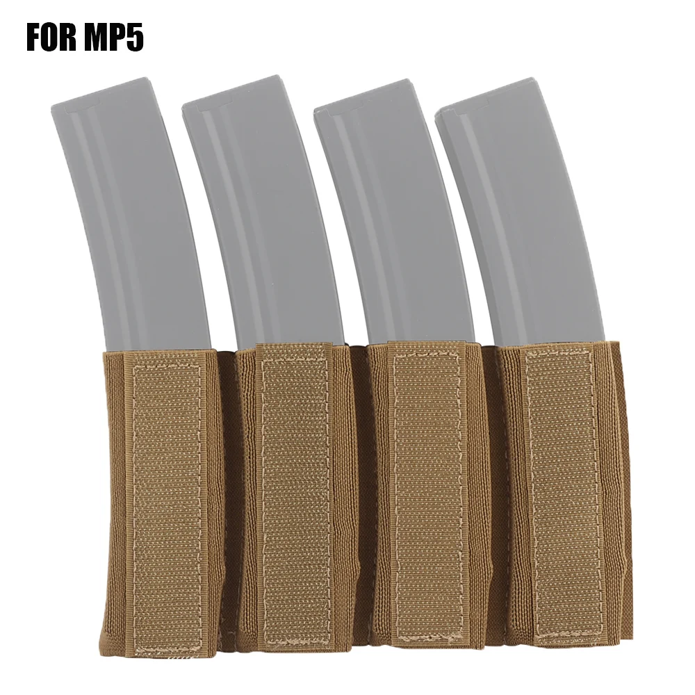 MK Tactical Chest Rig Accessories MP5 MP7 Quadruple Magazine Insert Pouch Militar Hunting Vest Built-in Elastic Magazine Holder