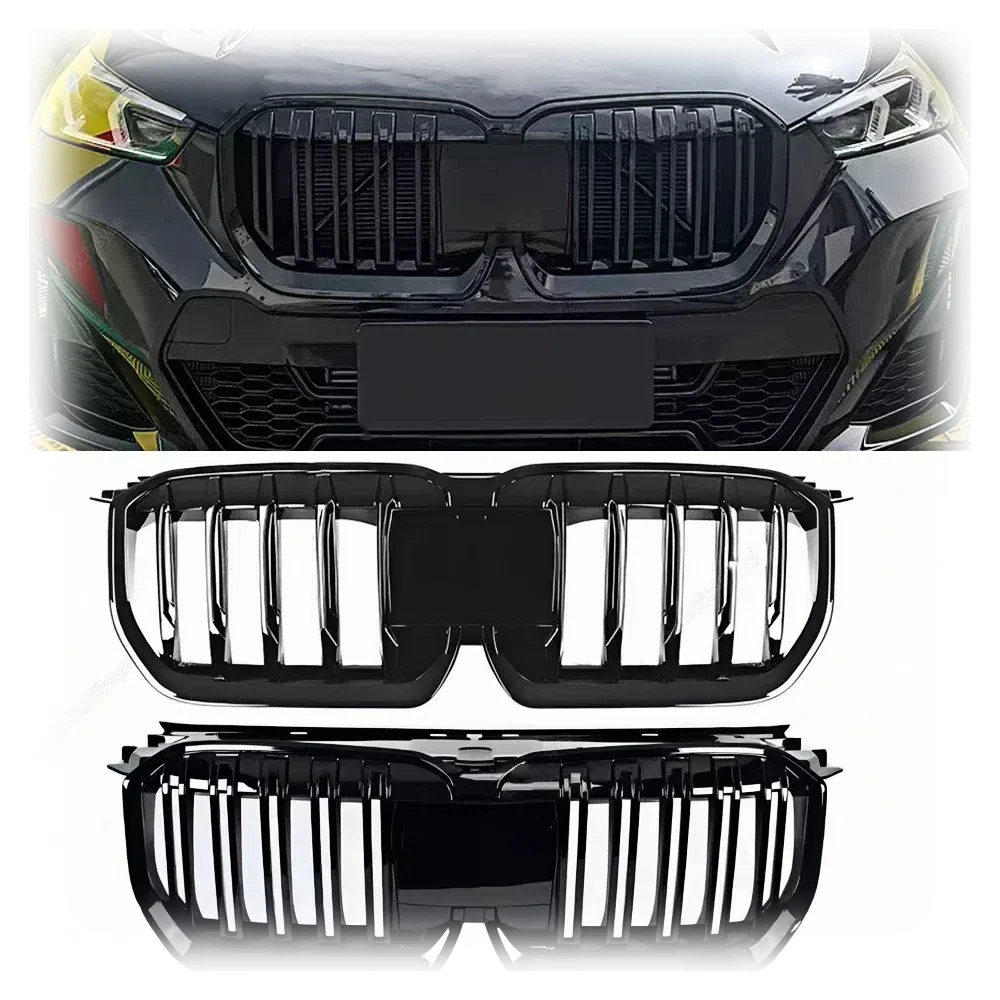 

Car Grille Single / Double Slat Car Front Bumper Grilles For BMW X1 U11 iX1 M Sport 2022-2024 Racing Grill Bodykits Tuning Black