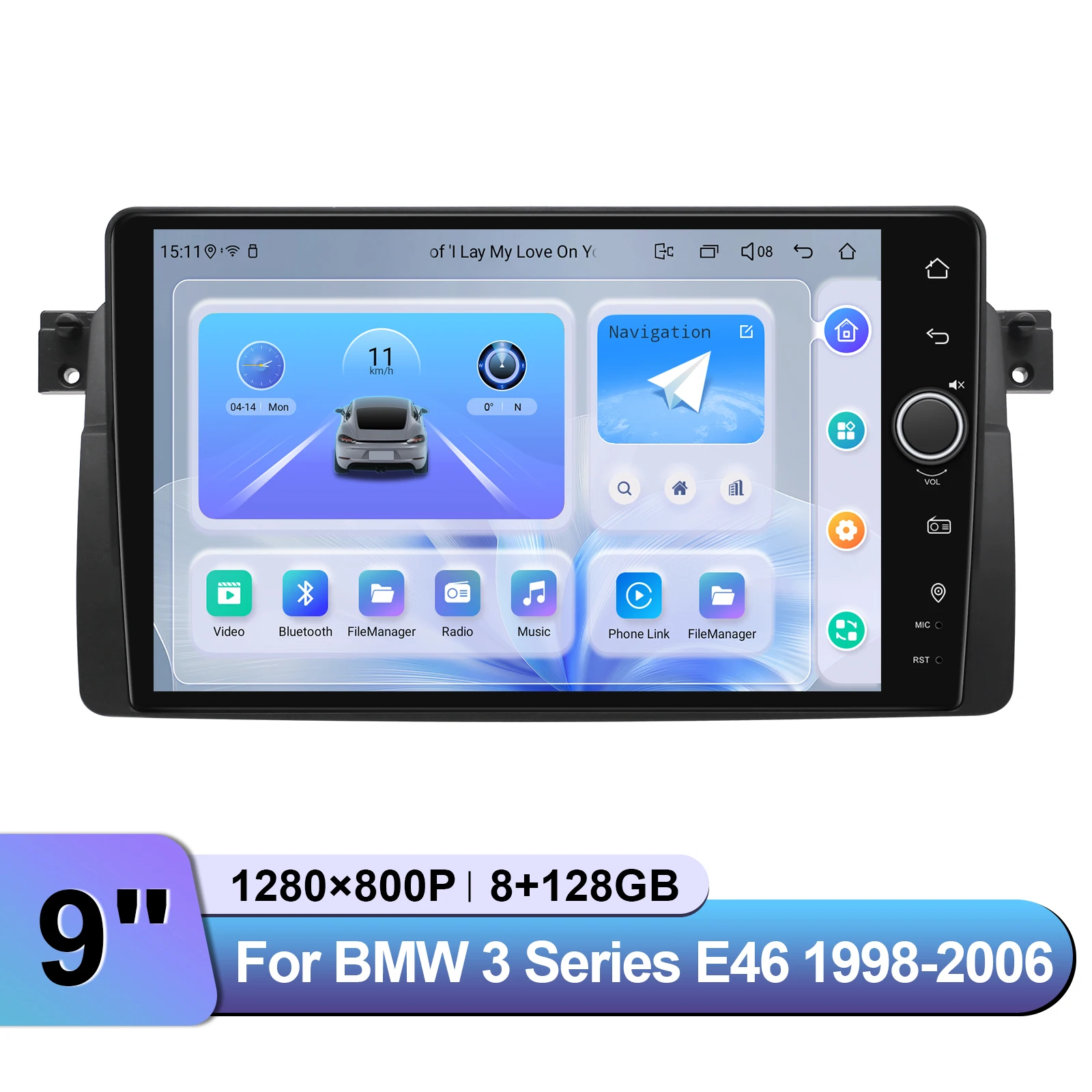 JOYING 9 بوصة سيارة DAB + راديو رقمي ستيريو مشغل وسائط متعددة لسيارات BMW 3 Series E46 1998-2006 دعم OEM الضوابط أبل Carplay #2