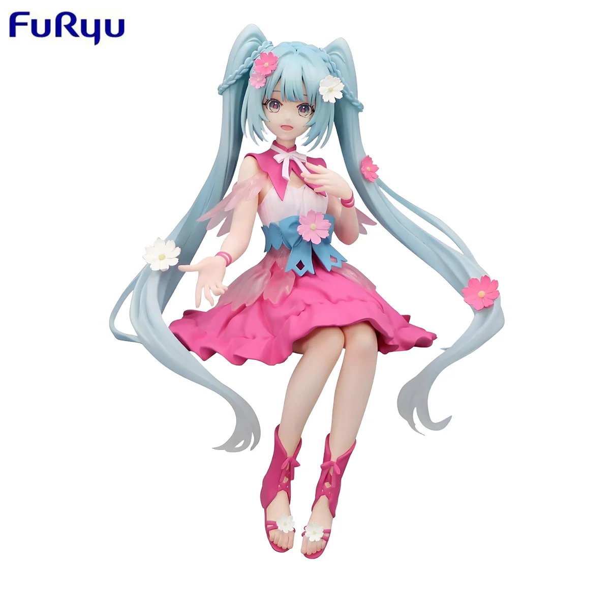 在庫ありフリュー麺ストッパー初音ミク花の妖精-コスモス-bipinnata-pvc-14-センチメートルアニメアクションフィギュアモデルコレクションおもちゃ