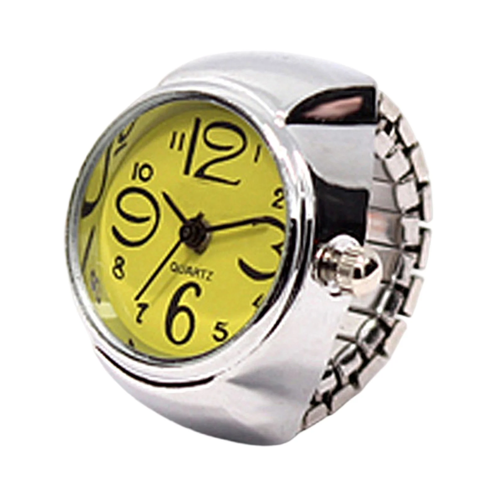 Popular Fashion Luminous Running Alarm Clock Watch Vintage Punk Finger Watch Couple Rings Quartz Watch Decoration Watch 2025
