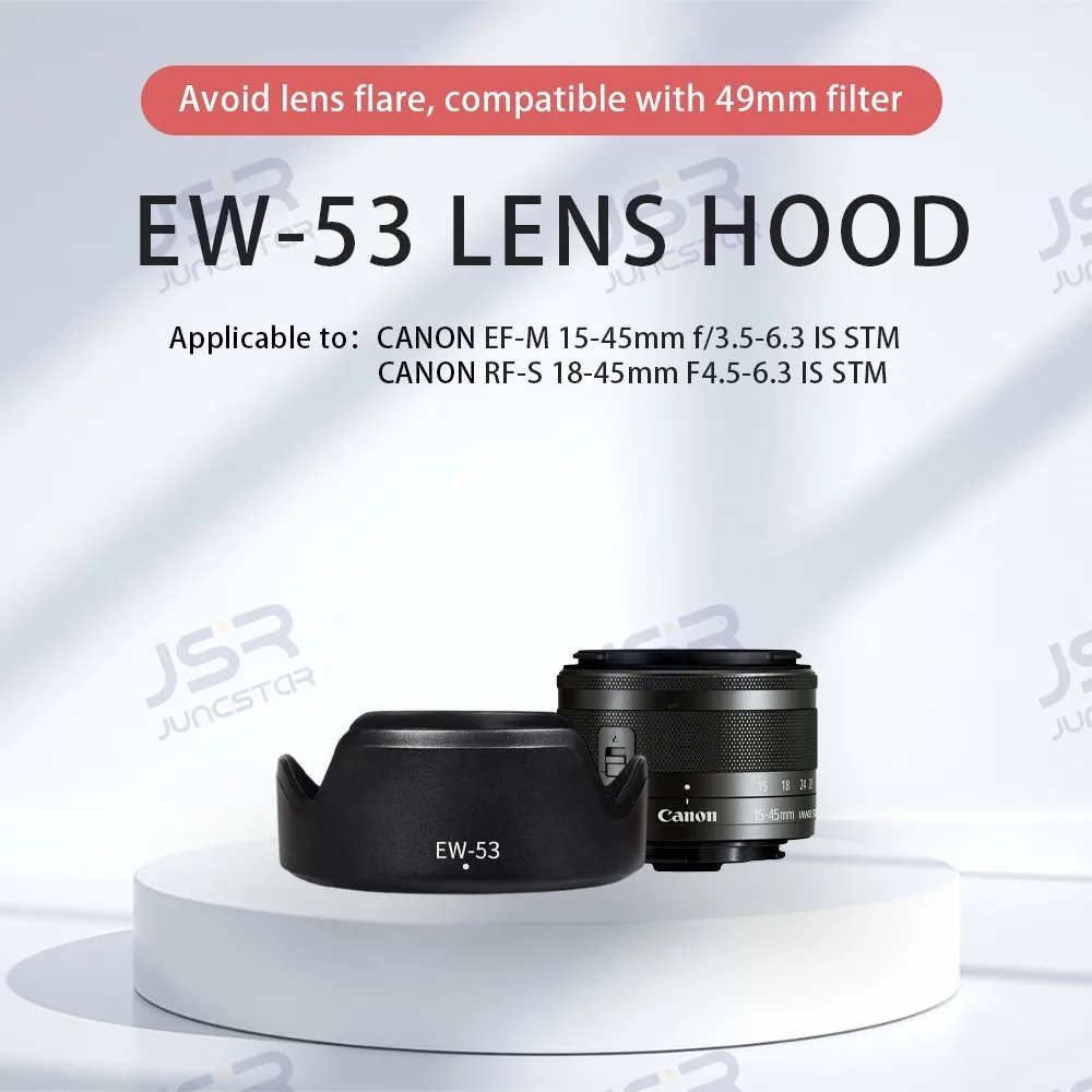 Suitable for Canon EW-53 Light Shield RF-S 18-45mm Lens EOS R10 R8 R50 M50 M5 M6 M6II Micro Single EF-M 15-45mm Lens