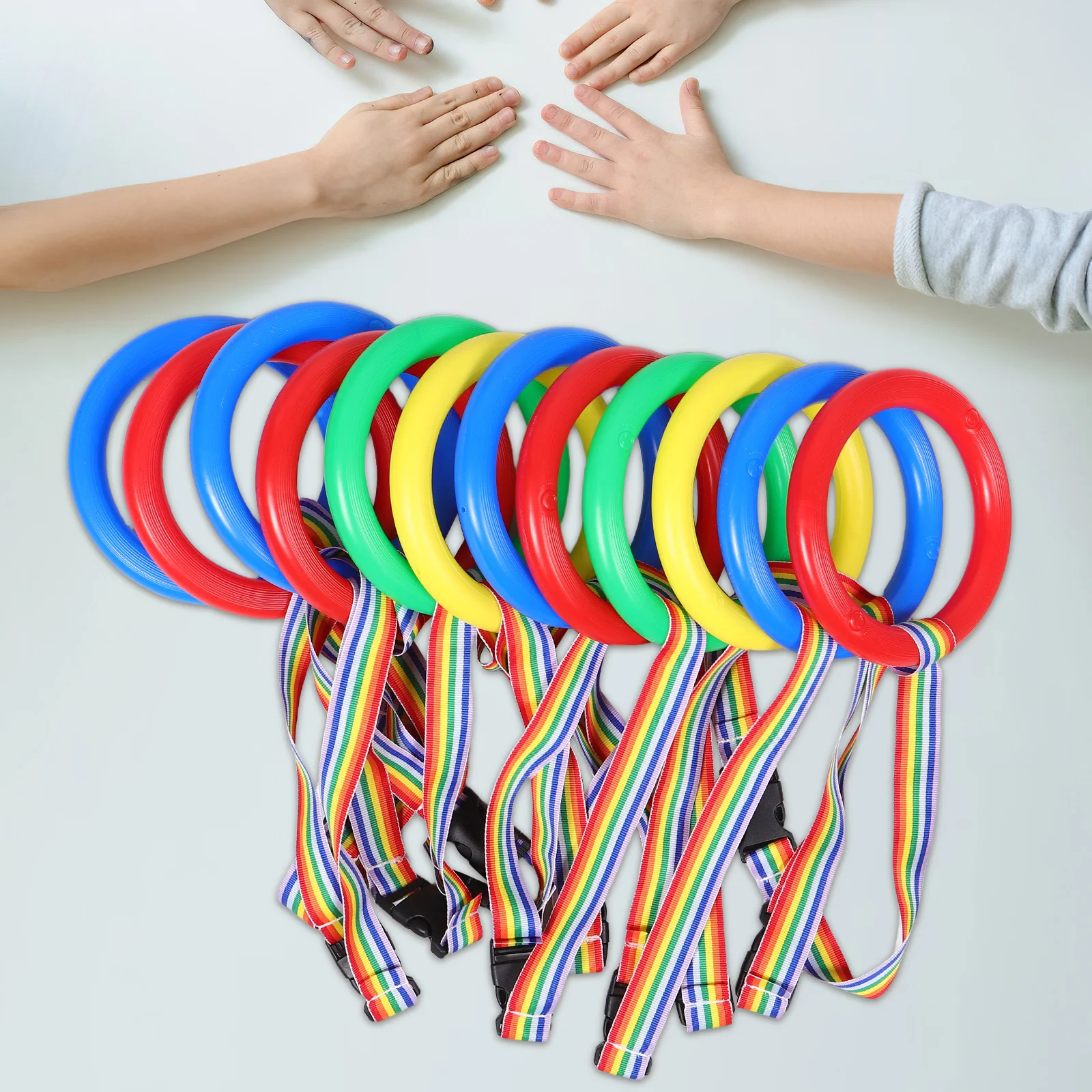 12 Stück Kinder Anti-Verlust-Seil für Kleinkinder, bunte Schlaufen-Sicherheitsleine, Vorschul-Gehgeschirr, Outdoor-Gruppen-Tagesbetreuung