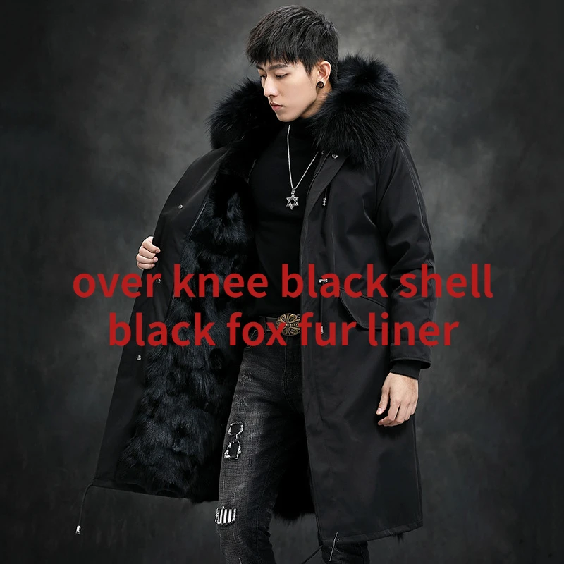 over knee black fox