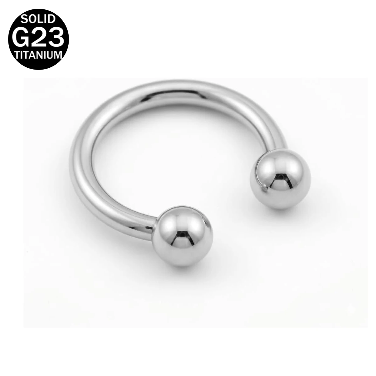1pcs G23 Titanium 16G Internally Threaded Circular Barbell Horseshoe Septum Nose Lip Ring Earring Implant Grade 6mm-12mm