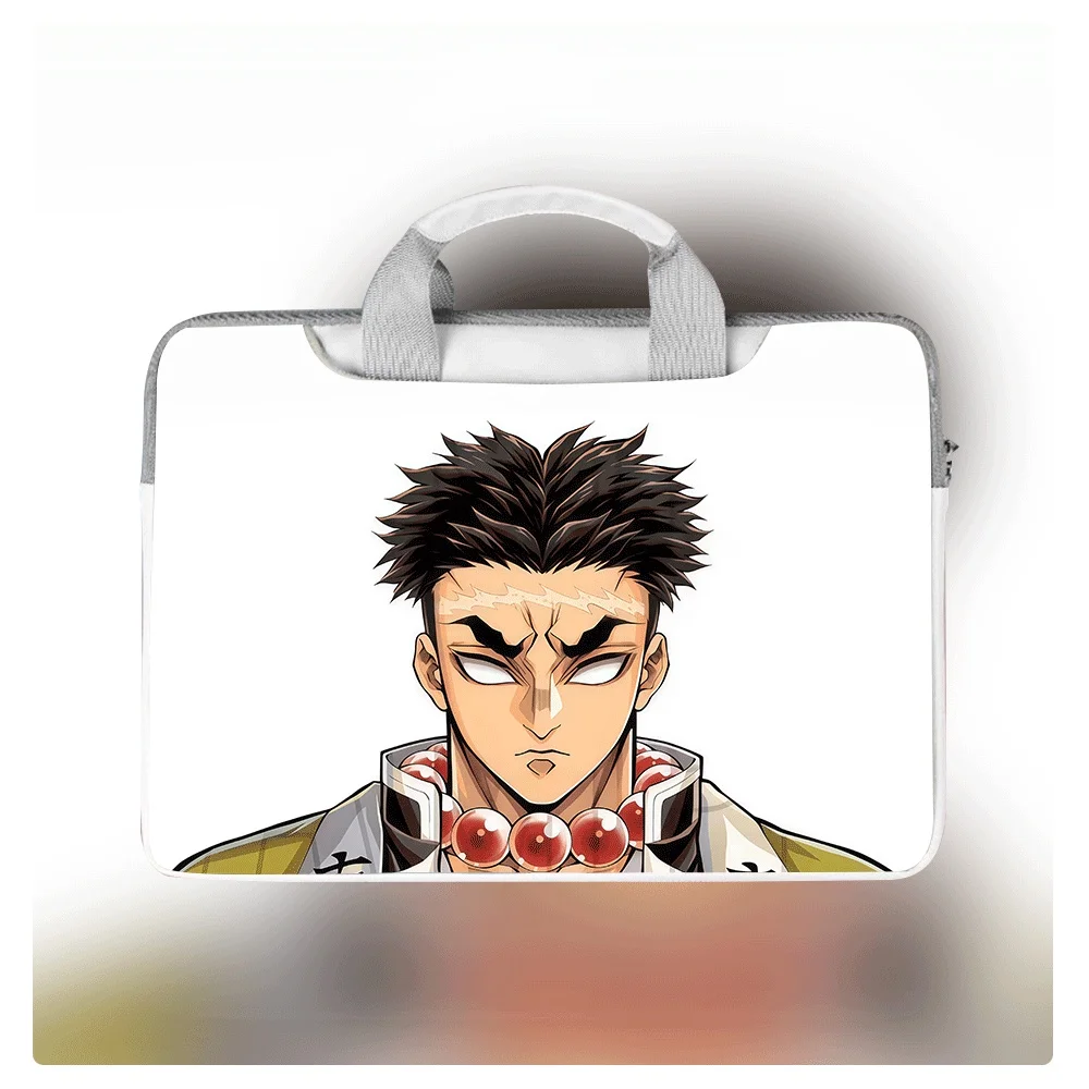 

Anime Laptop Crossbody Bag 12 13 14.6 15 15.6 16 Inch Demon Slayer Printed Waterproof Shockproof PU Large Capacity Handbag Gift