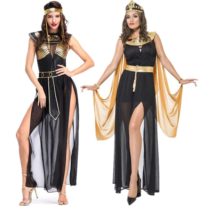 Medieval egito princesa trajes antigo faraó egípcio cosplay masquerade halloween adulto feminino cleópatra royal fantasia vestido