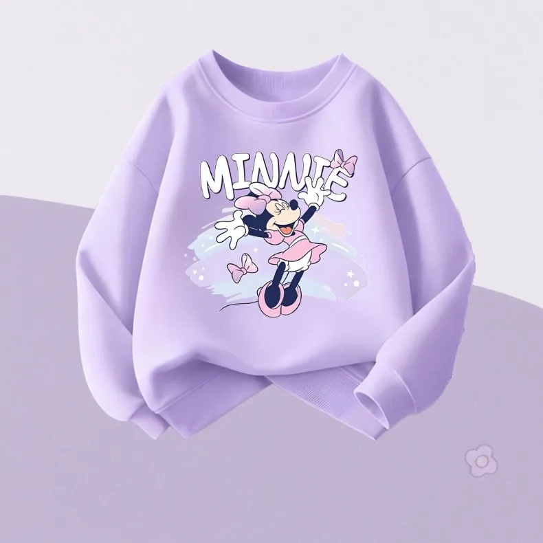 2026 Herbst Neue Mädchen Freizeit-Sweatshirts Kinder O-Ausschnitt Hoodies Cartoon-Druck Kinder Langarm-Oberteile Atmungsaktive Sportkleidung – Detail 8