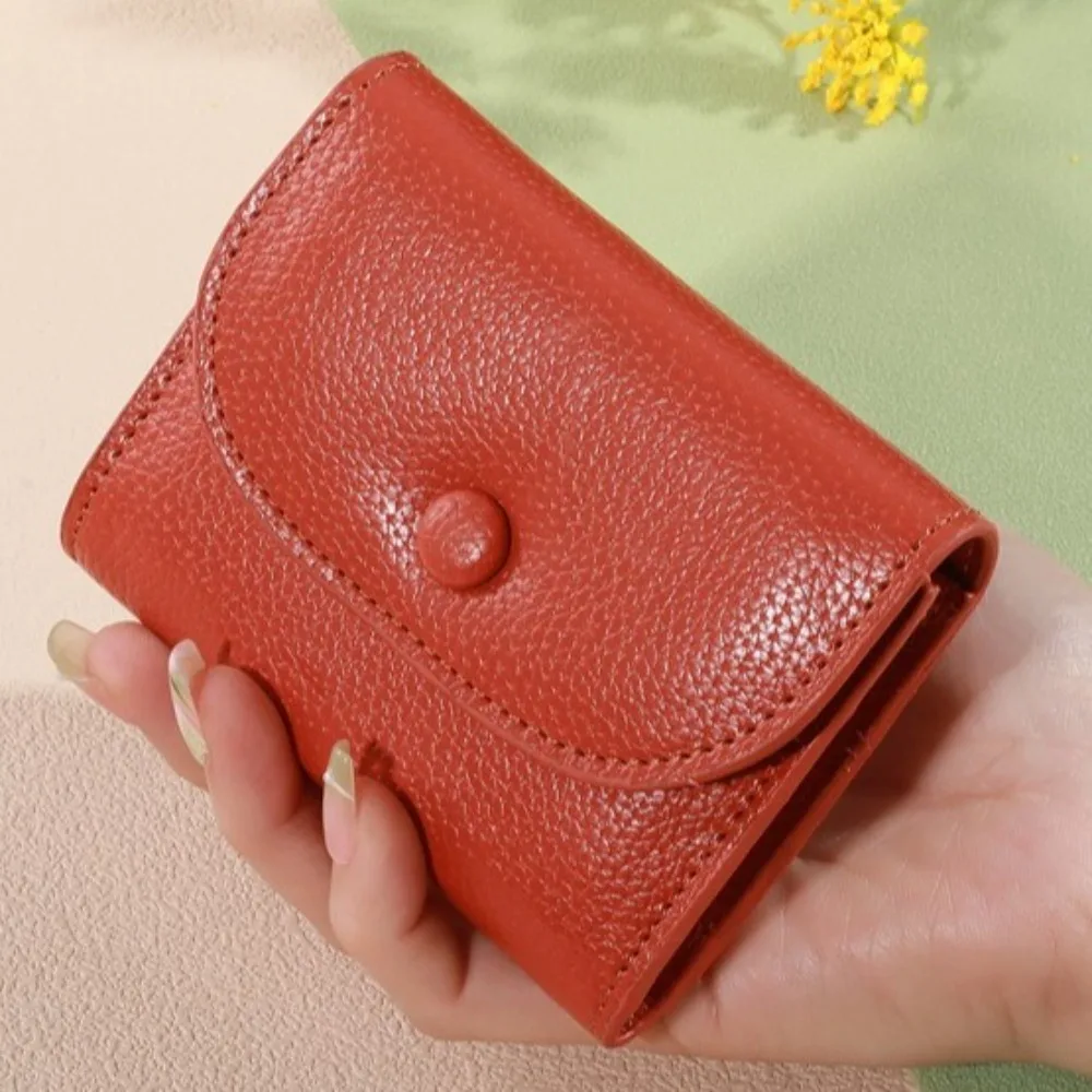 Soft Zipper Women's Wallet Pu Leather Practical Card Holder Multifunctional Business Card Bag Mini Coin Purse Unisex