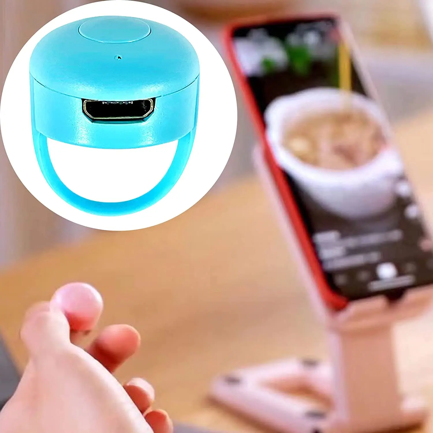 Operação remota página Turner para Smartphones, Bluetooth, vídeos curtos dobro, azul, dá-lhe, 10m