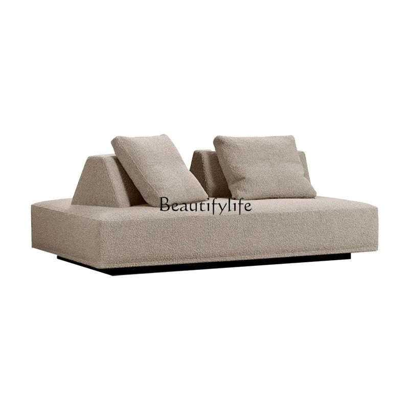 

Modern simple apartment straight sofa small apartment movable backrest sofa without armrests