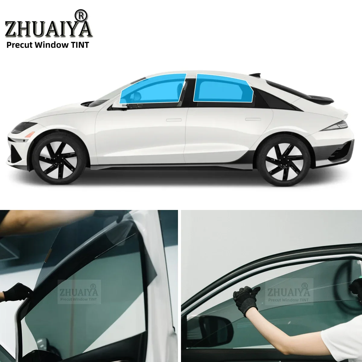 Precut Car Removable Window Tint Film Front Two Door Windows Tint For HYUNDAI IONIQ 6 4 DR SEDAN 2023-2025