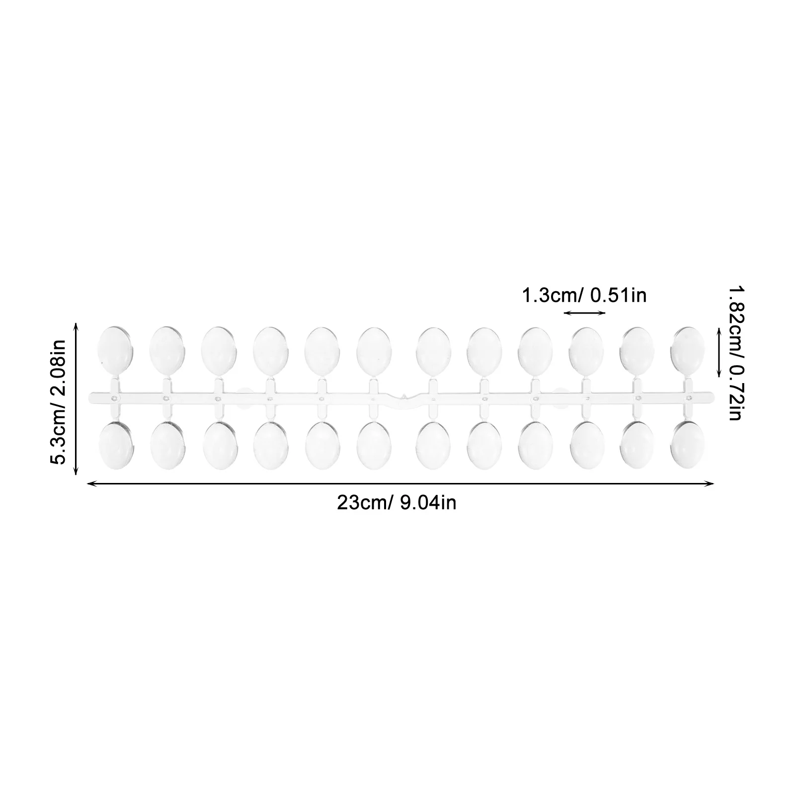 12Sets Semitransparent False Nails Medium Oval Tips Display Board Reliable Customer Preview Nail Art Design Tools