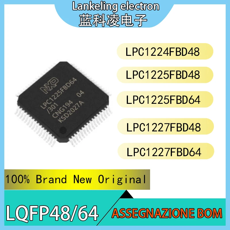 

LPC1224FBD48 LPC1225FBD48 LPC1225FBD64 LPC1227FBD48 LPC1227FBD64 100% Brand New Original Integrated circuit MCU LQFP48/64