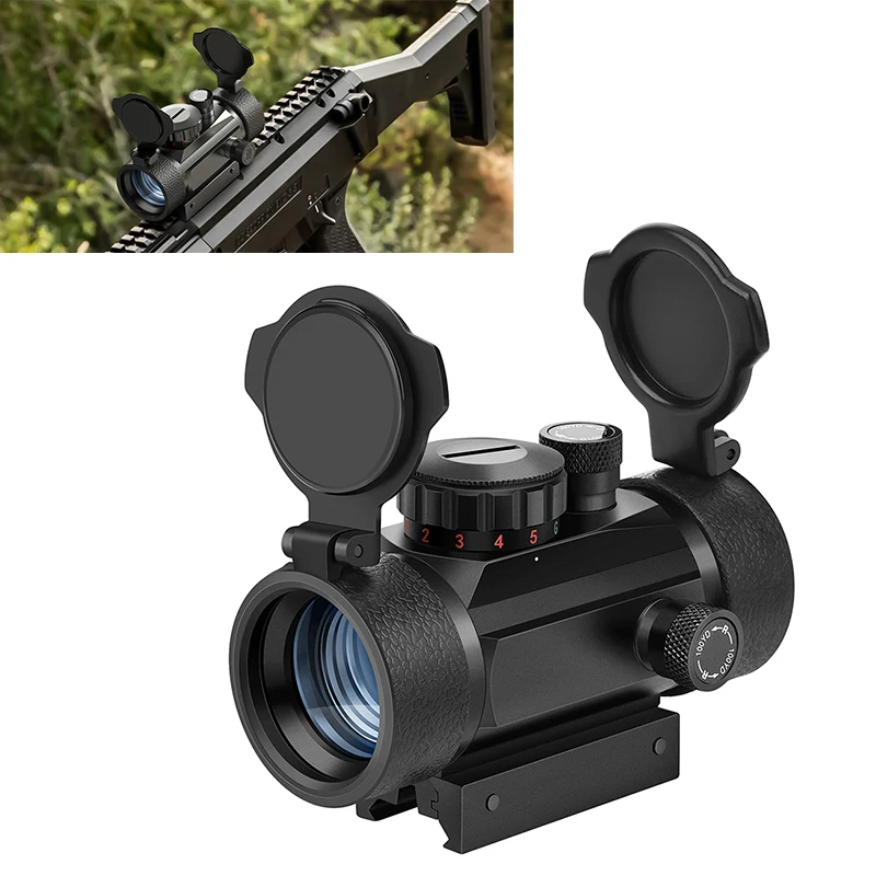

EZshoot Rifle Scope Red Green Dot Tactical Riflescope 4MOA Airsoft Reflex Sights for Hunting fits 20mm Picatinny Rail Mount