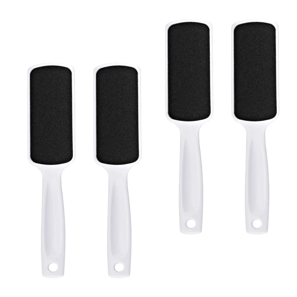 4 قطعة ملف القدم على الوجهين الصنفرة المهنية مزيل الكالس للبشرة الميتة الصلبة التقشير القدم الغسيل لينة السلس الجلد