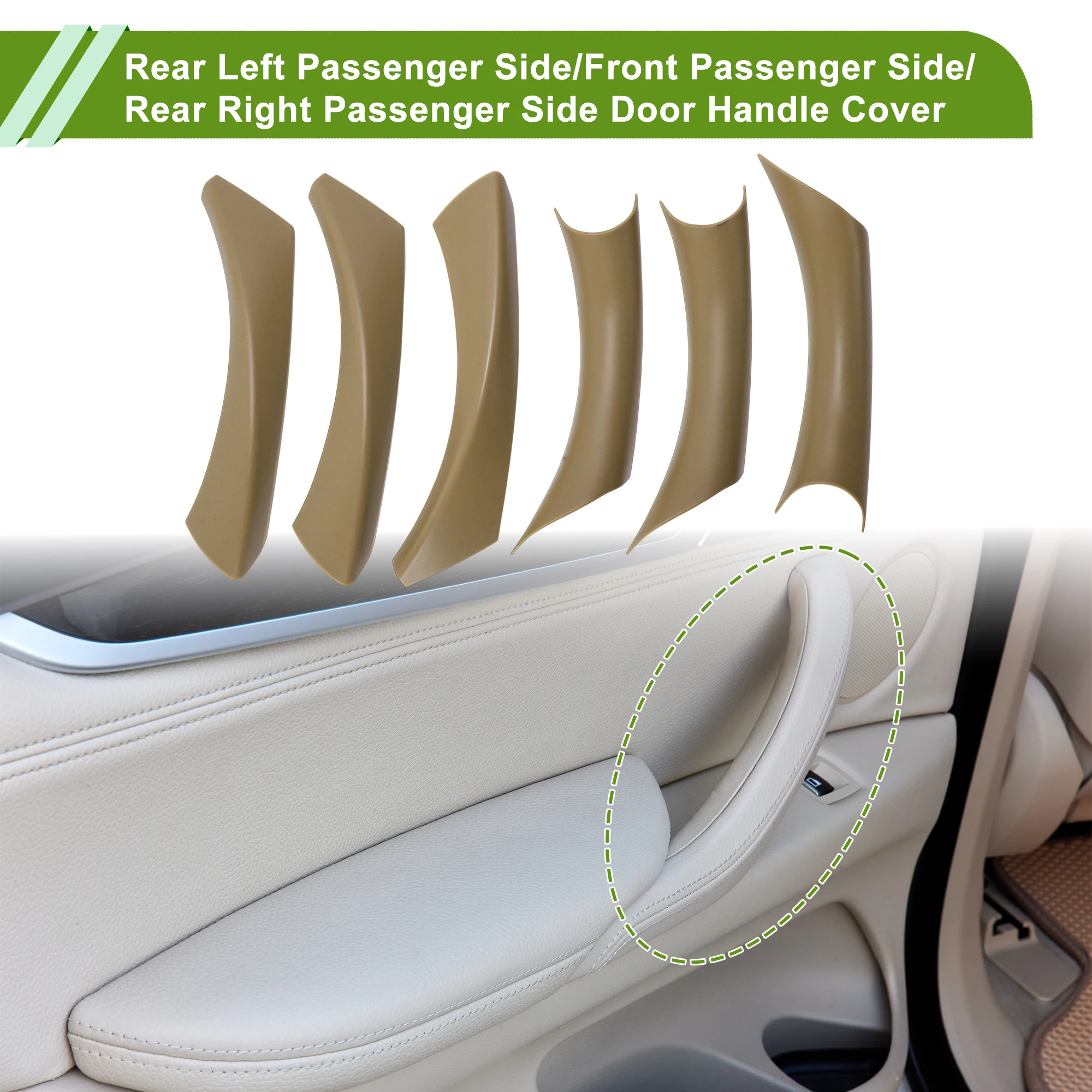 UXCELL Front Passenger Side Door Panel Handle Pull Trim Cover for BMW 3 Serie E90 Sedan Inner Door Handle Door Pull Handle Cover