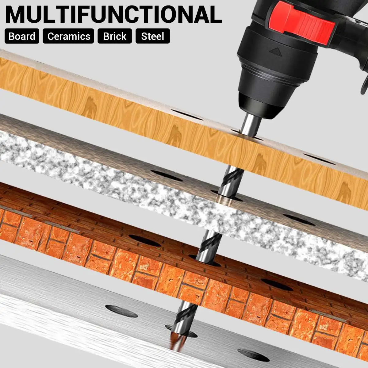 Imagem -06 - Broca de Martelo Elétrica sem Escova Drillpro Furadeira de Impacto Elétrica Multifuncional Ferramenta Rotativa sem Fio para Makita Bateria 18v 26 mm