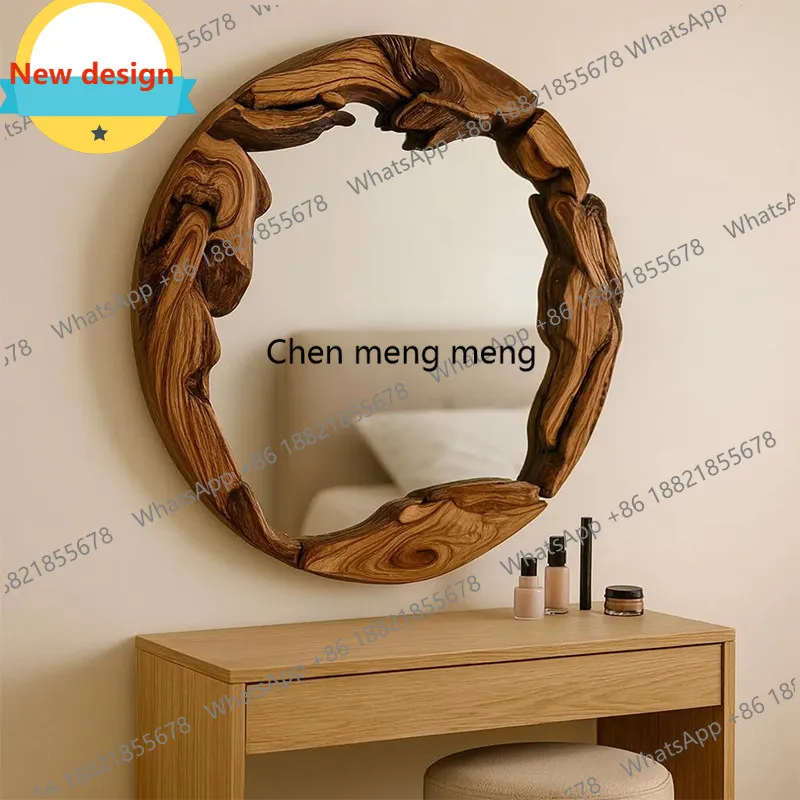 

Зеркало в стиле ваби-саби, круглое, ретро, декоративное, в стиле французского средневековья, для прихожей, настенное, для дома, B&B