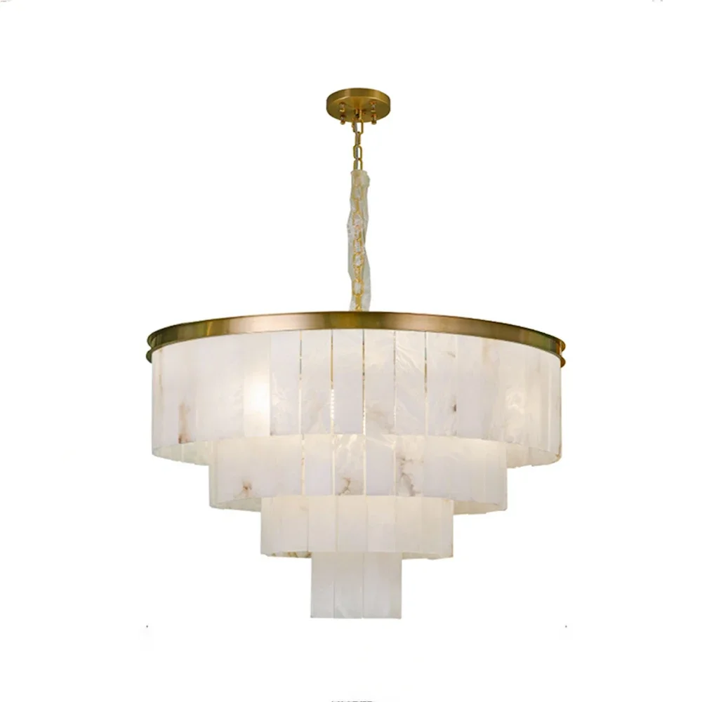 

Natural Marble Ceiling Pendant Lights Copper Light Modern LED Home Appliance Stone Hanging Lamps over Living Room Bedroom