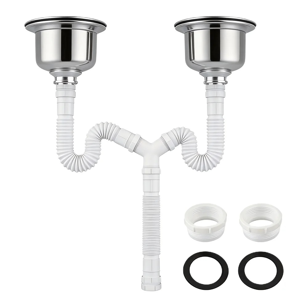 80cm After Stretching Flexible Drain System Compatible With G1-1 2 Pipes G1-1 2 Compatible Space Efficient Design