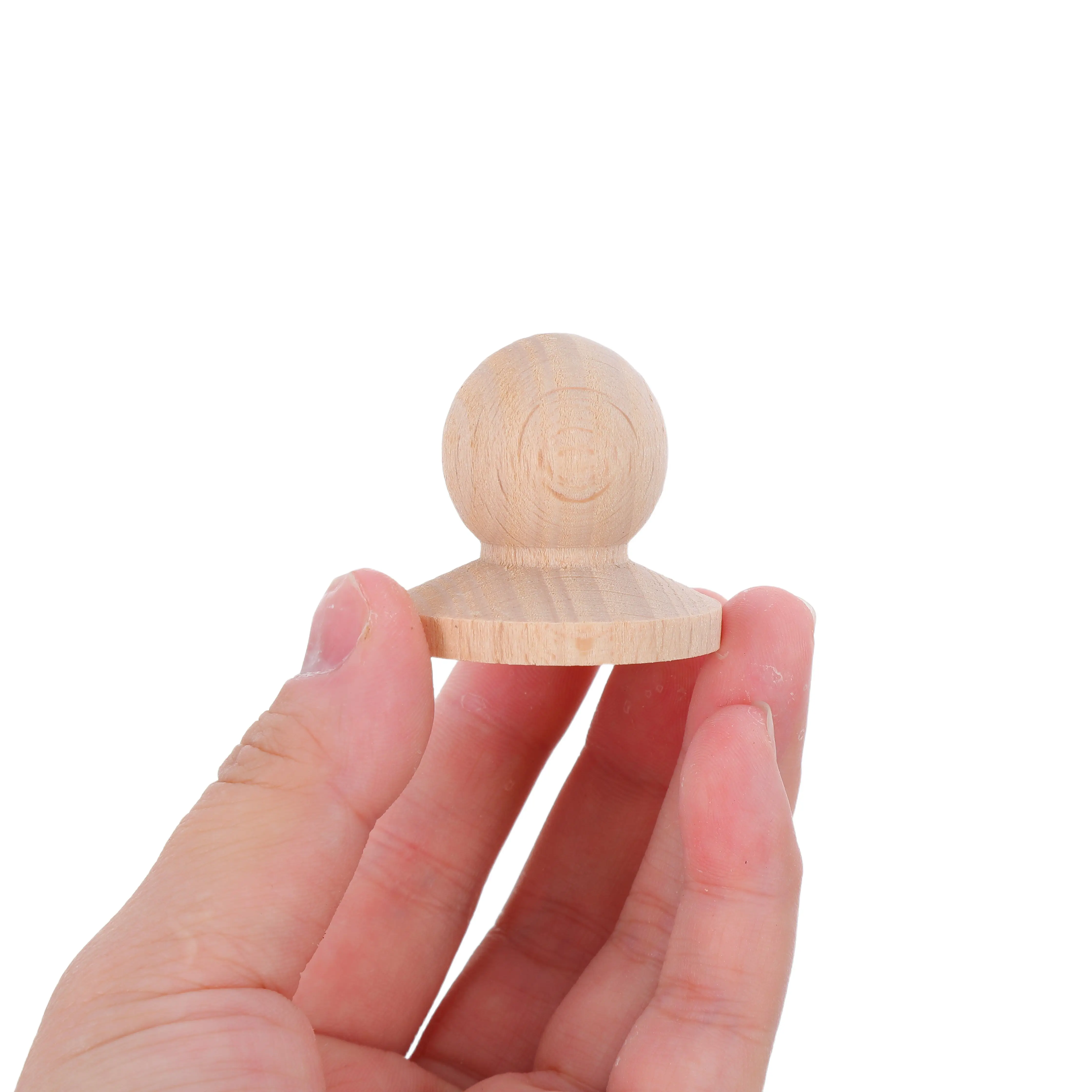 10Pcs Solid Wood Cabinet Pulls Round Mushroom Shape Drawer Knobs for Kitchen Cupboard Wardrobe Furniture Hardware Unfinished