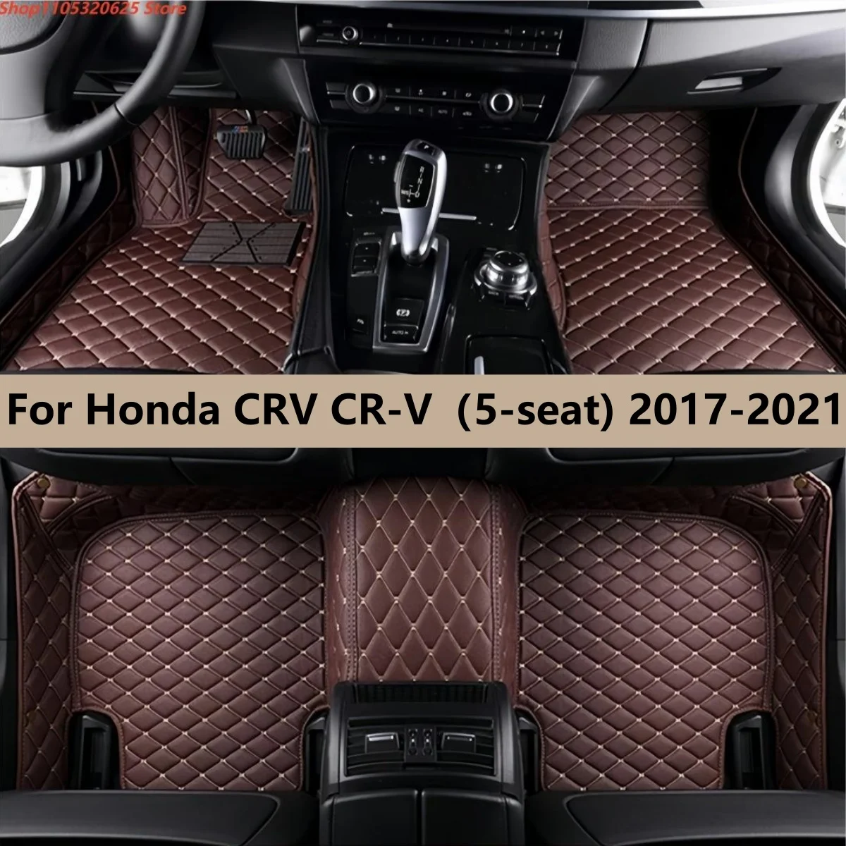 

Custom Car Floor Mats For Honda CRV CR-V（5-seat) 2017 2018 2019 2020 2021Carpets Rugs Foot Pads Accessories