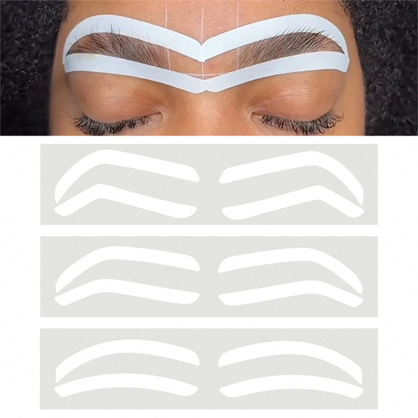 618 Disposable Eyebrow Design Stencil Eyebrow Tint Airbrush Auxiliary Sticker for Brows Shaping with Single EyebrowsType Option