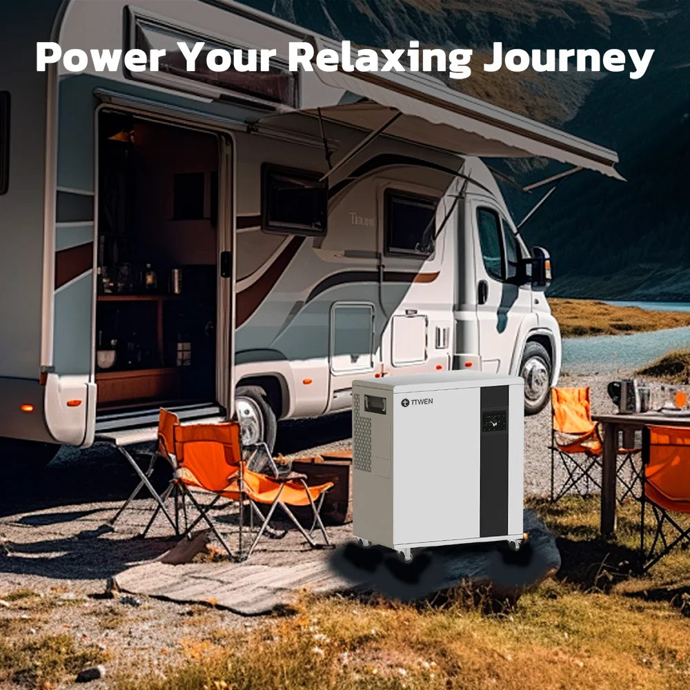 Batterie 5kwh 5000W Portable Power Station Wheel EU Stock Solar Power Generator PV Input High Voltage Lithium Battery Camping