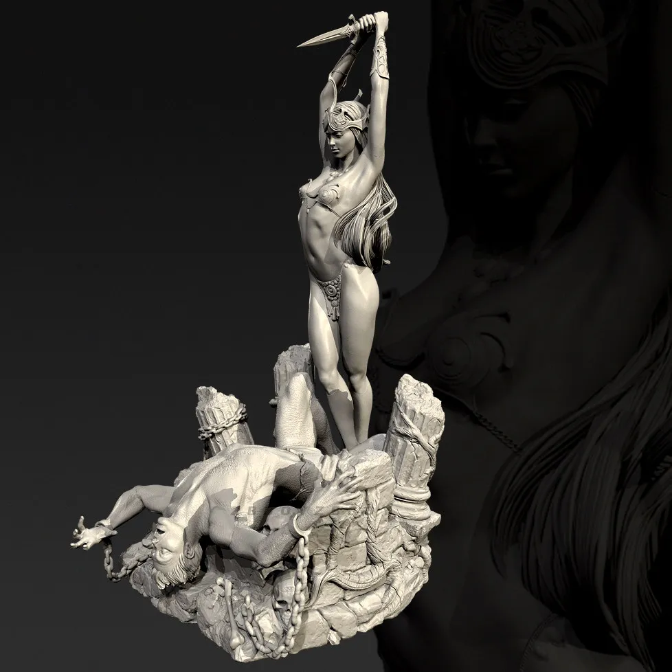 Overall heights 85mm 100mm 125mm  Resin model kit self assembling and painting TD-7703/3D view 3
