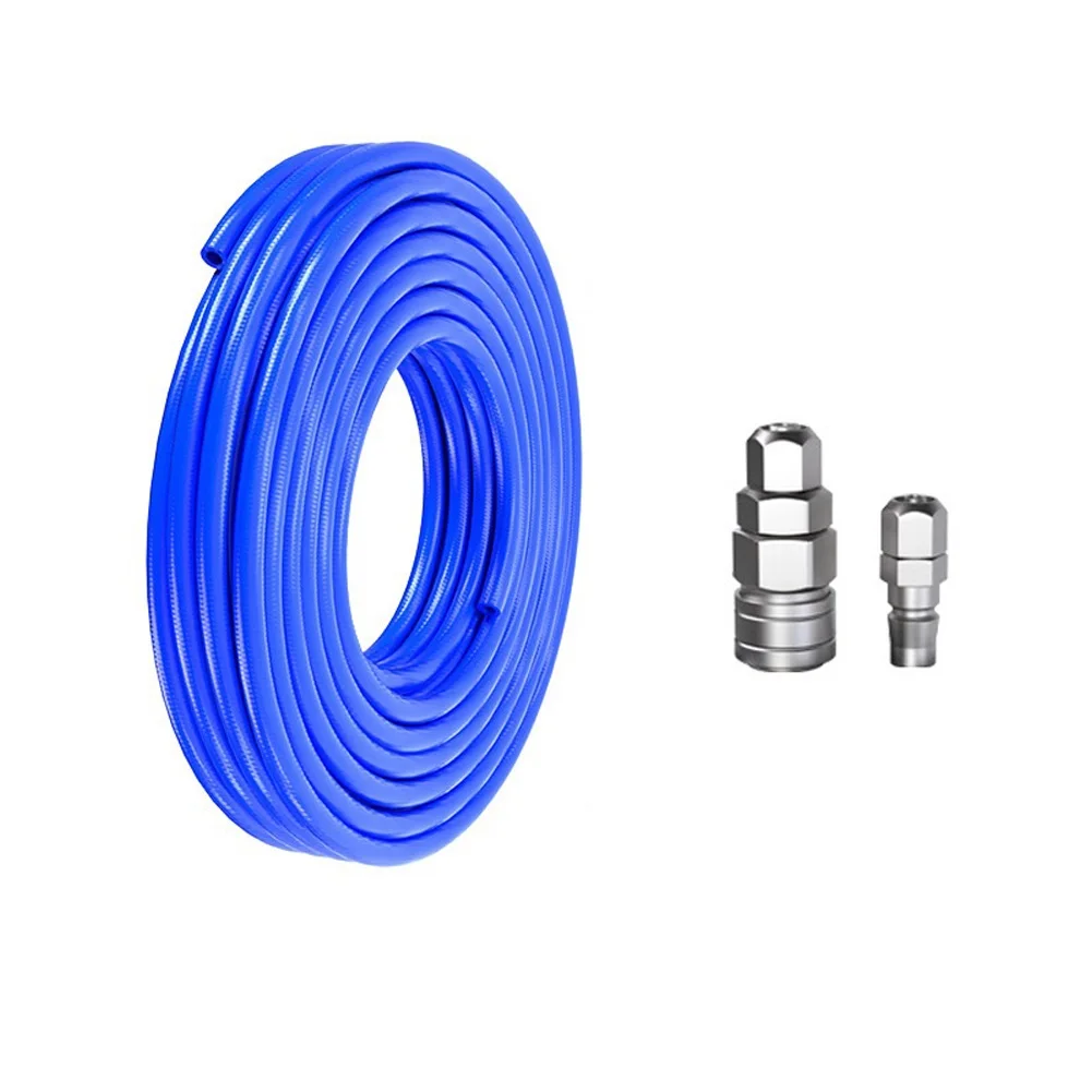 High Pressure Hose Air Compressor Hose For Ventilation Blue Adapter Bear Temperature 0-70degree for celsius Burst Pressure 24KG