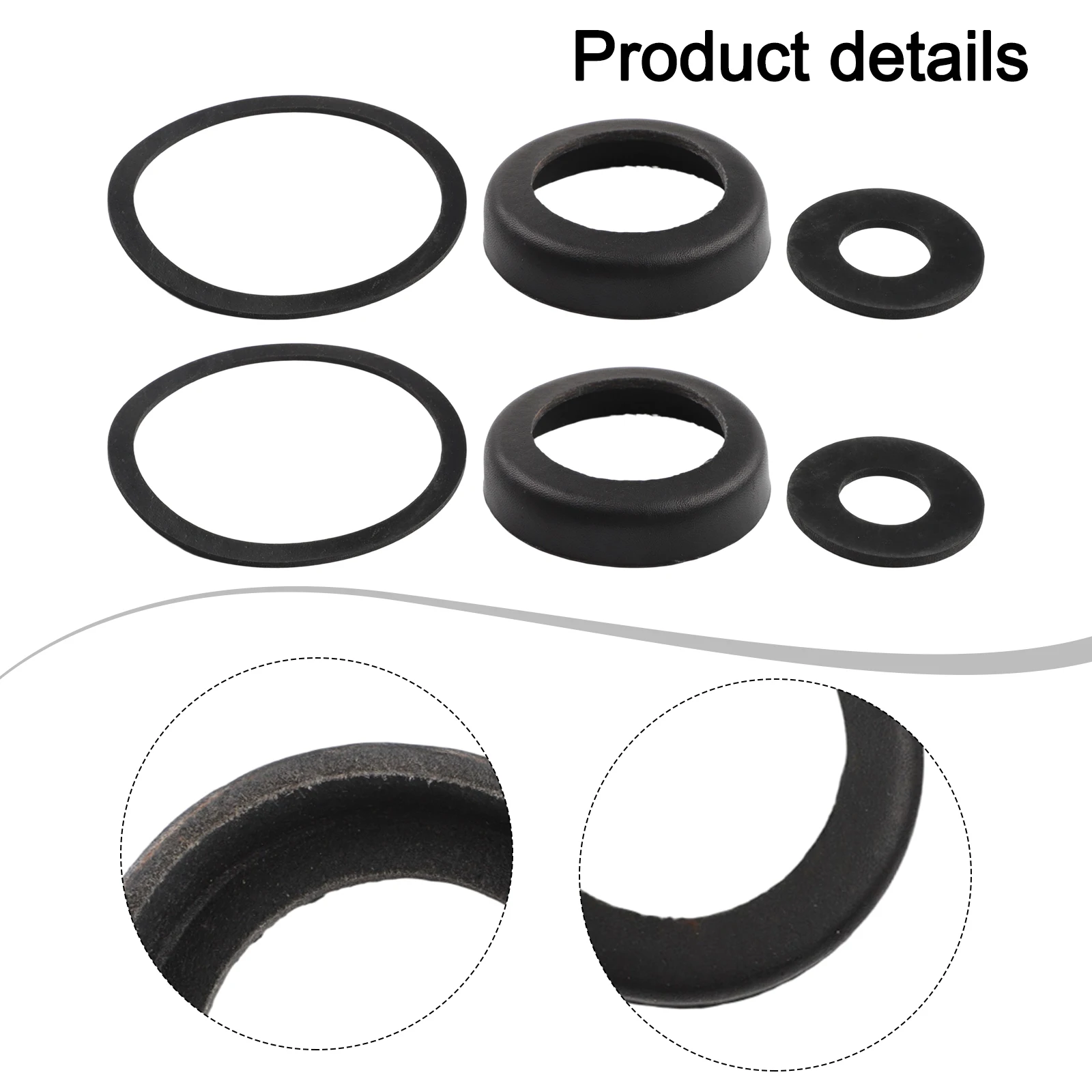Piston Sealing Rings Leather Seal Kit Efficient Replacement Silica Gel Seals User-friendly Installation Handle Pump Seal Set